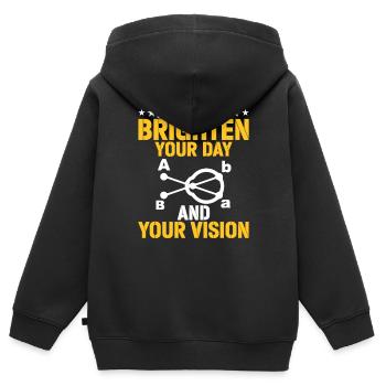 Ophtalmologiste Illuminez votre vision Optométriste - Sweat Premium à capuche zippé enfant bio - noir - Dos - AI Model Kid Male (0cm)