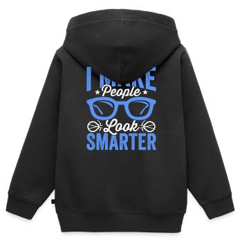 Ophtalmologiste Je fais paraître les gens plus intelligents - Sweat Premium à capuche zippé enfant bio - noir - Dos - AI Model Kid Male (0cm)