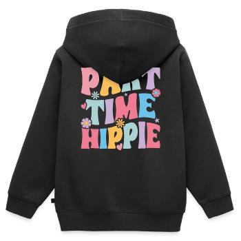 Groovy Funny Hippie - Kinder Premium Organic Zip Hoodie - Schwarz - Hinten - AI Model Kid Male (0cm)