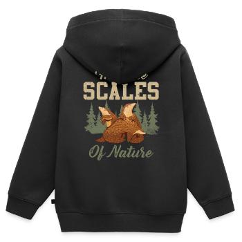 Schuppen Der Natur Schuppentiere Liebhaber - Kinder Premium Organic Zip Hoodie - Schwarz - Hinten - AI Model Kid Male (0cm)