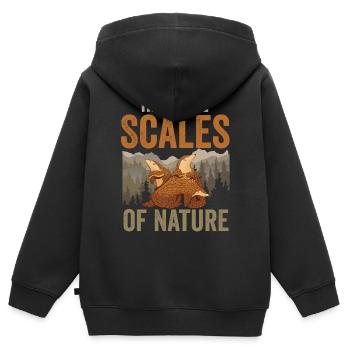 Schuppen Der Natur Schuppentiere Liebhaber - Kinder Premium Organic Zip Hoodie - Schwarz - Hinten - AI Model Kid Male (0cm)