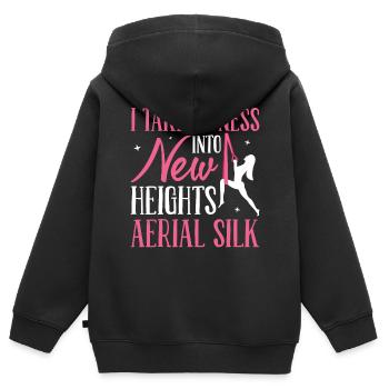 Acrobate - Sweat Premium à capuche zippé enfant bio - noir - Dos - AI Model Kid Male (0cm)