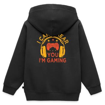 Spielkonsole Gamer Videospiel Pc Gaming Controller - Kinder Premium Organic Zip Hoodie - Schwarz - Hinten - AI Model Kid Male (0cm)