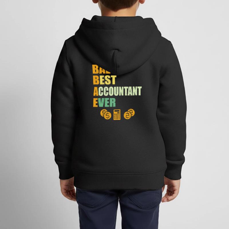 Comptable Saison des impôts CPA Comptable comptable Sweat Premium à capuche zippé enfant bio
