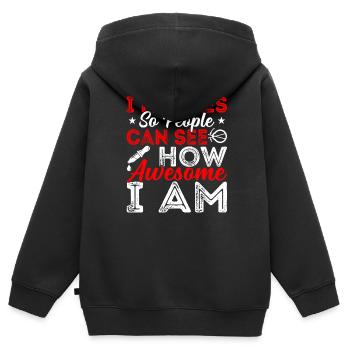 Ophtalmologiste I Fix Eyes Opticien - Sweat Premium à capuche zippé enfant bio - noir - Dos - AI Model Kid Male (0cm)