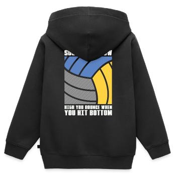 Beach Volleyball Success Is How High Beachball - Kinder Premium Organic Zip Hoodie - Schwarz - Hinten - AI Model Kid Male (0cm)