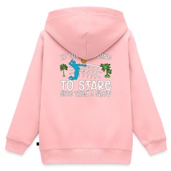 Beach Volleyball If They're Going To Beachball - Kinder Premium Organic Zip Hoodie - Rosa - Hinten - AI Model Kid Female (0cm)