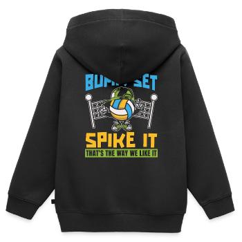 Beach Volleyball Bump Set Spike It Volleyball Club - Kinder Premium Organic Zip Hoodie - Schwarz - Hinten - AI Model Kid Male (0cm)