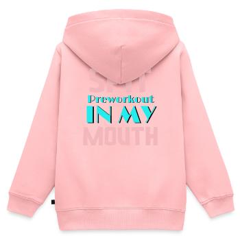 Spucken Pre-Workout In Meinen Mund Lustig Sarkastisch Fitnessstudio - Kinder Premium Organic Zip Hoodie - Rosa - Hinten - AI Model Kid Female (0cm)