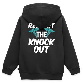 Anästhesist Anästhesiologie - Kinder Premium Organic Zip Hoodie - Schwarz - Hinten - AI Model Kid Male (0cm)