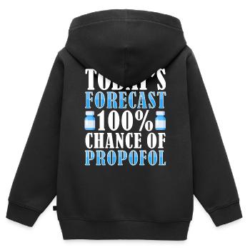 Anesthésiste Anesthésiologie - Sweat Premium à capuche zippé enfant bio - noir - Dos - AI Model Kid Male (0cm)