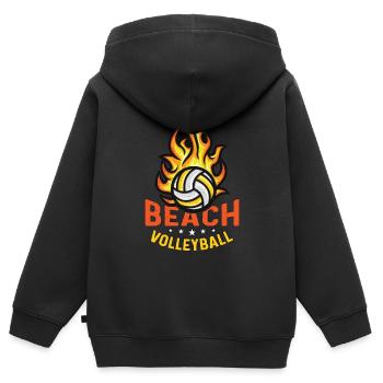Beach Volleyball Beach Holiday Volleyball Team - Kinder Premium Organic Zip Hoodie - Schwarz - Hinten - AI Model Kid Male (0cm)