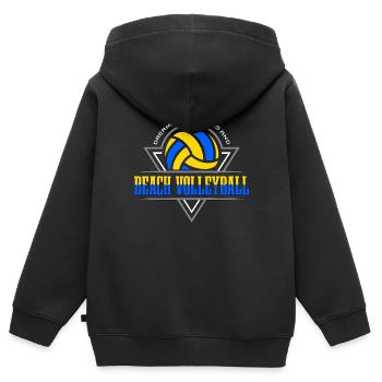 Beach Volleyball Dreaming Of Fridays And Beachball - Kinder Premium Organic Zip Hoodie - Schwarz - Hinten - AI Model Kid Male (0cm)