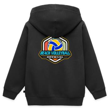 Beach Volleyball Official Volleyball Set Beachball - Kinder Premium Organic Zip Hoodie - Schwarz - Hinten - AI Model Kid Male (0cm)