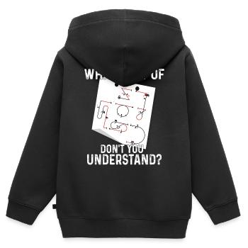Welcher Teil Der Aresti-kunstflugfiguren - Kinder Premium Organic Zip Hoodie - Schwarz - Hinten - AI Model Kid Male (0cm)