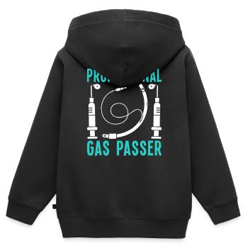 Anästhesist Anästhesiologie - Kinder Premium Organic Zip Hoodie - Schwarz - Hinten - AI Model Kid Male (0cm)