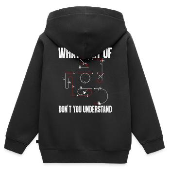 Verstehst Du Nicht Kunstflug Aresti Figuren - Kinder Premium Organic Zip Hoodie - Schwarz - Hinten - AI Model Kid Male (0cm)