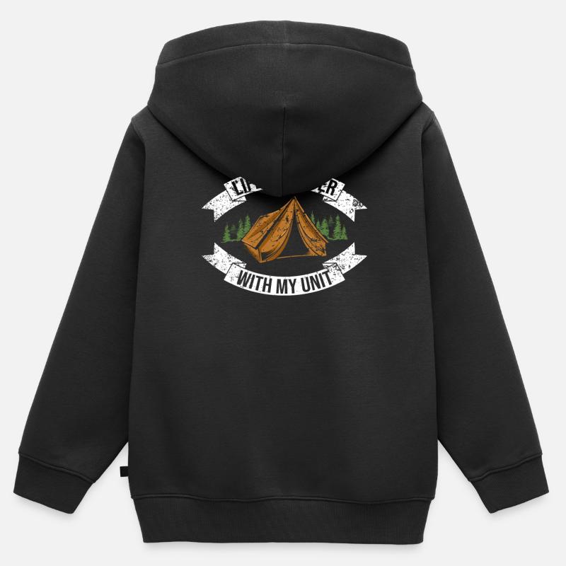 Scout Leader Design Für Einen Cub Master - Sweat Premium à capuche zippé enfant bio - noir