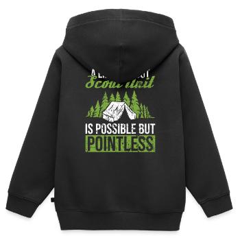Scout Leader Design Für Einen Cub Master, Der Cub - Kinder Premium Organic Zip Hoodie - Schwarz - Hinten - AI Model Kid Male (0cm)