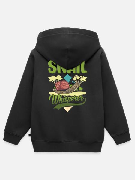 Schnecken Flüsterer Weinbergschnecke - Kinder Premium Organic Zip Hoodie - 