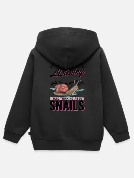 Schnecke Geschenk Weinbergschnecke - Kinder Premium Organic Zip Hoodie -