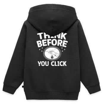 Développement de sites Web pour développeurs Web - Sweat Premium à capuche zippé enfant bio - noir - Dos - AI Model Kid Male (0cm)