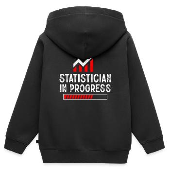 Statistiker In Bearbeitung Datenanalyse Statistik - Kinder Premium Organic Zip Hoodie - Schwarz - Hinten - AI Model Kid Male (0cm)