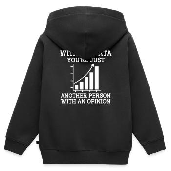 Statistik Datenanalyse Beruf Statistiker - Kinder Premium Organic Zip Hoodie - Schwarz - Hinten - AI Model Kid Male (0cm)