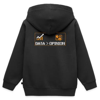 Statistik Datenanalyse Beruf Statistiker - Kinder Premium Organic Zip Hoodie - Schwarz - Hinten - AI Model Kid Male (0cm)