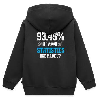 Statistik Datenanalyse Beruf Statistiker - Kinder Premium Organic Zip Hoodie - Schwarz - Hinten - AI Model Kid Male (0cm)