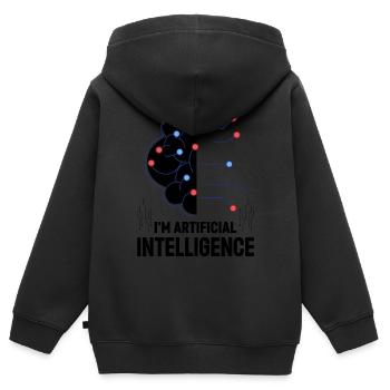 I'm Artificial Intelligence - Ai Artificial Intell - Kinder Premium Organic Zip Hoodie - Schwarz - Hinten - AI Model Kid Male (0cm)