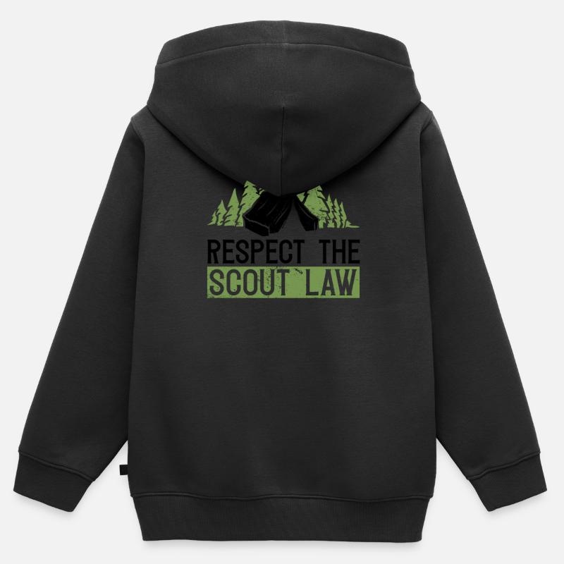 Cub Master Design Für Einen Pfadfinderführer Und - Sweat Premium à capuche zippé enfant bio - noir
