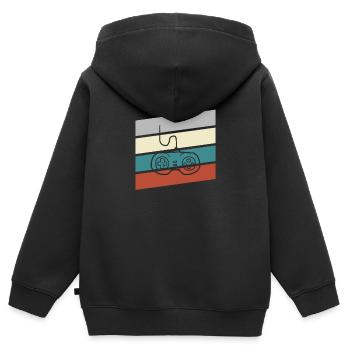 Gaming Retro - Kinder Premium Organic Zip Hoodie - Schwarz - Hinten - AI Model Kid Male (0cm)