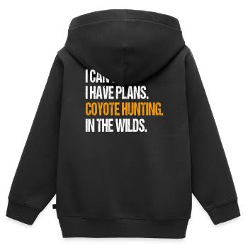 Coyote Hunter Yote - Sweat Premium à capuche zippé enfant bio - noir - Dos - AI Model Kid Male (0cm)