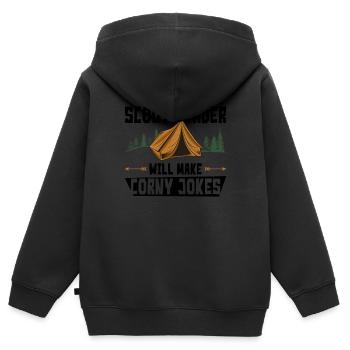 Pfadfinderleiter-design Für Einen - Kinder Premium Organic Zip Hoodie - Schwarz - Hinten - AI Model Kid Male (0cm)