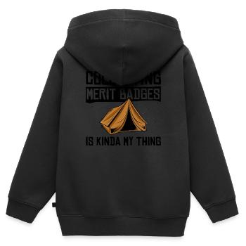 Cub Scouting Design Für Einen Pfadfinderführer - Kinder Premium Organic Zip Hoodie - Schwarz - Hinten - AI Model Kid Male (0cm)