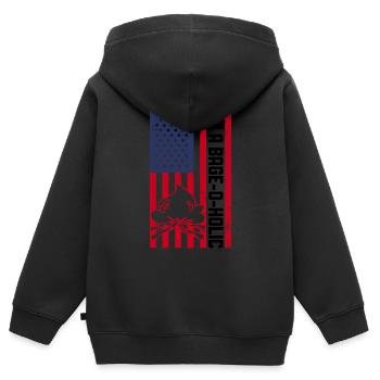 Scout Leader Usa Design Für Einen Patriotischen - Kinder Premium Organic Zip Hoodie - Schwarz - Hinten - AI Model Kid Male (0cm)