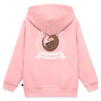 Speichern Schuppentiere Liebhaber Schuppentiere - Kinder Premium Organic Zip Hoodie - Rosa - Hinten - AI Model Kid Female (0cm)