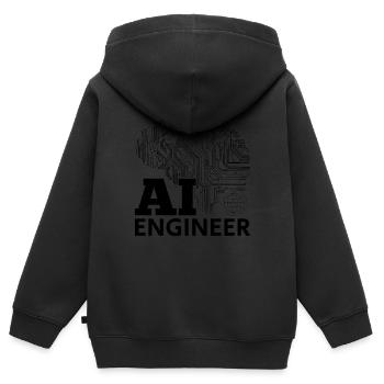AI Engineer - Artificial Intelligence Engineer - Kinder Premium Organic Zip Hoodie - Schwarz - Hinten - AI Model Kid Male (0cm)