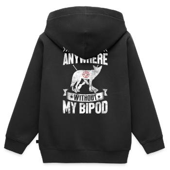 Coyote Hunt Coyote Hunter Yote - Sweat Premium à capuche zippé enfant bio - noir - Dos - AI Model Kid Male (0cm)