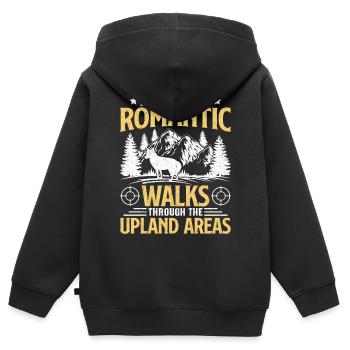 Coyote Hunt Coyote Hunter Yote - Sweat Premium à capuche zippé enfant bio - noir - Dos - AI Model Kid Male (0cm)