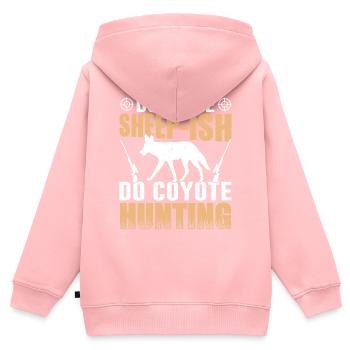 Coyote Hunter Yote - Sweat Premium à capuche zippé enfant bio - rose - Dos - AI Model Kid Female (0cm)