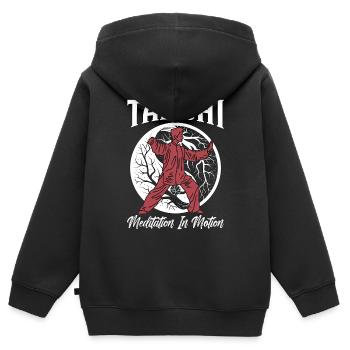 Tai Chi Meditation In Motion Qigong Tai Chi Lover - Kids Premium Organic Zip-up Hoodie - black - Back - AI Model Kid Male (0cm)