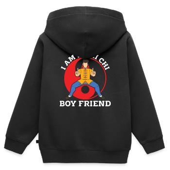 Tai Chi I Am A Tai Chi Boy Friend Martial Arts - Kinder Premium Organic Zip Hoodie - Schwarz - Hinten - AI Model Kid Male (0cm)