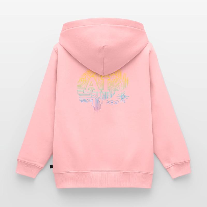 Machine Learning Ai Artificial Intelligence Kids Premium Organic Zip-up Hoodie