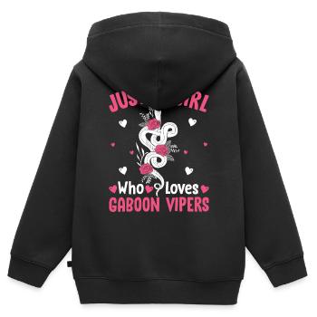 Snake owners - Kids Premium Organic Zip-up Hoodie - black - Back - AI Model Kid Male (0cm)