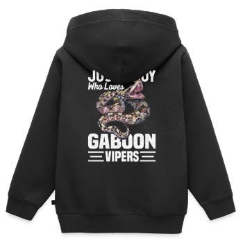 Snake owners - Kids Premium Organic Zip-up Hoodie - black - Back - AI Model Kid Male (0cm)