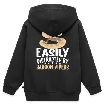 Snake owners - Kids Premium Organic Zip-up Hoodie - black - Back - AI Model Kid Male (0cm)