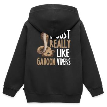 Snake owners - Kids Premium Organic Zip-up Hoodie - black - Back - AI Model Kid Male (0cm)