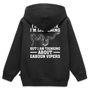 Propriétaires de serpents - Sweat Premium à capuche zippé enfant bio - noir - Dos - AI Model Kid Male (0cm)